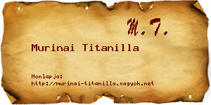 Murinai Titanilla névjegykártya